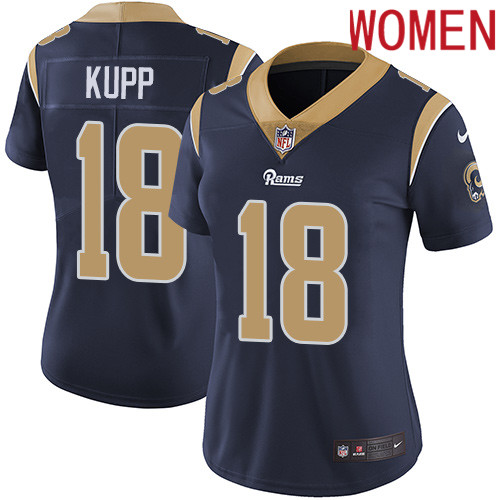2019 Women Los Angeles Rams 18 Kupp dark blue Nike Vapor Untouchable Limited NFL Jersey